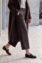 Women's Loafer Moccasin Knitted Pattern Casual Shoes Karnel Brown - 4