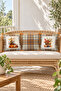 Autumn Patterned Velvet 3-Piece Throw Pillow Cover Set 43X43 cm - Decorative Pillowcases - 4