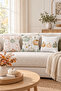 Autumn Patterned Velvet 3-Piece Throw Pillow Cover Set 43X43 cm - Decorative Pillowcases