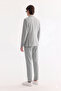 Men's Gray Mono Collar Double Slit Unlined Comfort Fit Jacket A61Y4009 - 3