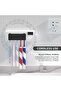 Wall Mounted Toothbrush Holder with Toothpaste Dispenser,5 Slots,UV Sanitizer Function,Rechargeable Battery,White - 4