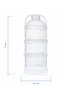 Layered Powder Food Container White - 4