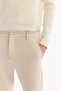 Men's Beige Side Elastic Quick-Drying Wrinkle-Free Slim Fit Trousers A52Y3077 - 8