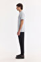 Men's Blue Crew Neck Printed Bi-Stretch Interlock Regular Fit T-Shirt A61Y1058 - 4