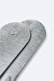 Men's Gray Cotton Booties Socks B 008556 - 2