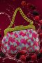 Chin Women's Patterned Scholarship Hand and Shoulder Bag - Pistachio Green-Fuchsia - 6