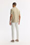 Men's Mink Apaj Collar Jacquard Elastane Regular Fit T-Shirt A51Y1069 - 4