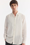 Men's White Bottom-Cut Collar Modal Blend Soft Touch Breathable Comfort Fit Shirt A61Y2016 - 5