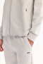 Men's Light Gray Stand Collar Zippered Inside Lined Bi-Stretch Technical Fabric Regular Fit Sweatshirt A52Y12 - 3