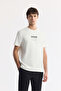 Men's Ecru Crew Neck Printed Bi-Stretch Interlock Regular Fit T-Shirt A51Y1140