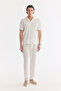 Men's Ecru Apaj Collar Easy-Iron Regular Fit T-Shirt A61Y1083 - 6