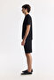Men's Black Crew Neck Printed Bi-Stretch Interlock T-Shirt A51Y1161 - 3