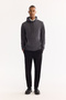 Men's Anthracite Hooded Cotton Bi-Stretch Regular Fit Sweatshirt A52Y1201 - 6