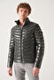 Men's Anthracite Goose down Water Repellent Windproof Shiny Puffer Comfort Fit Jacket E006015 - 2