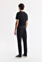 Men's Black Soft Touch Cotton Slim Fit Trousers B003038 - 4