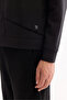 Men's Black Crew Neck Cotton Bi-Stretch Printed Regular Fit Sweatshirt A52Y1285 - 4
