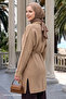 Camel Knitwear Jacket with Knit and Glitter Detail - 2