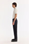 Men's Black Side Elastic Pleated Soft Touch Breathable Relaxed Fit Trousers A61Y3046 - 2