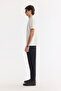 Men's Ecru Crew Neck Easy-Iron Regular Fit T-Shirt A61Y1034 - 3