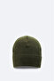 Men's Khaki Fleece Basic Neck Collar Beanie and Gloves Set B 009250 - 3