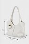 Melany Model Charm Detailed Hand and Shoulder Bag - Cream - 4
