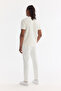 Men's Ecru Crew Neck Viscose Blended Printed Bi-Stretch Interlock Regular Fit T-Shirt A61Y1059 - 4