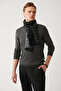Men's Dark Gray Half Turtleneck Cotton Knitwear Sweater E 005106