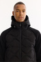 Men's Black Hooded Windproof -5 Degree Resistant Plush Regular Fit Coat A52Y6077 - 2
