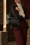 Melany Model Charm Detailed Hand and Shoulder Bag - Black - 3