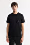Men's Black Crew Neck Printed Bi-Stretch Interlock T-Shirt A51Y1161 - 6
