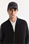 Men's Black Bomber Collar Zippered Cotton Easy-Iron Bi-Stretch Regular Fit Sweatshirt A61Y1201 - 2