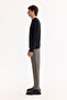 Men's Black Crew Neck Wool Knitwear Sweater B 005013 - 3