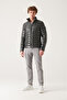 Men's Anthracite Goose down Water Repellent Windproof Shiny Puffer Comfort Fit Jacket E006015 - 6