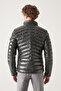 Men's Anthracite Goose down Water Repellent Windproof Shiny Puffer Comfort Fit Jacket E006015 - 5