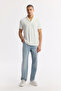 Men's Ecru Shawl Collar Viscose Blend Jacquard Regular Fit T-Shirt A51Y1071 - 5