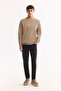 Men's Mink Crew Neck Cotton Bi-Stretch Printed Regular Fit Sweatshirt A52Y1289 - 5