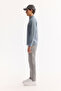 Men's Petrol Blue Button down Collar Cotton Soft Touch Regular Fit Shirt B002036 - 3