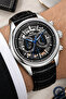 Leather Cord Automatic Mechanism Men's Wristwatch, Black with Bracelet Gift Sdslz001 - 3