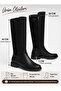 Fabric Knee-High Boots - 2