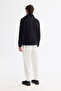 Men's Black Classic Collar Windproof Plush Comfort Fit Coat with Thermometer A42Y6085 - 5