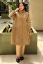 High Collar Button Detailed Front Zipper Cap - 2
