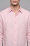 100% Linen Regular Fit Polo Collar Basic Long Sleeve Shirt C1825Ax26Sm - 6