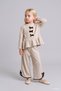 Bow and Ruffle Detailed Top and Ribbed Bottom 2-Piece Girls' Set Baby I4771A526Au