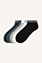 Women's Set of 5 Wavy Edge Ribbed Cotton Booties Socks I4834Axns