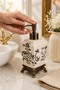 Lavina Ceramic Liquid Soap Dispenser, Cream, Nostalgia, with Bronze Feet 470 ml - 6