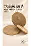 Natural Jute Coasters Set of 6 10X10 cm Handmade Wicker Tea Coffee Coasters - 7