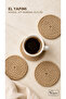 Natural Jute Coasters Set of 6 10X10 cm Handmade Wicker Tea Coffee Coasters - 3