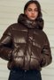 Oversize kapüşonlu şişme ceket