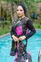 Women's Black Green Fully Covered Hijab Swimsuit Short Set of 2 031 - 4
