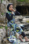 Women's Green Geometric Patterned Fully Covered Long Hijab Swimsuit Set of 2 - 4